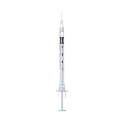 Picture of Insulin Syringe with Needle Sol-Care™ 0.5 mL 29 Gauge 1/2 Inch Attached Needle Retractable Needle100002IM