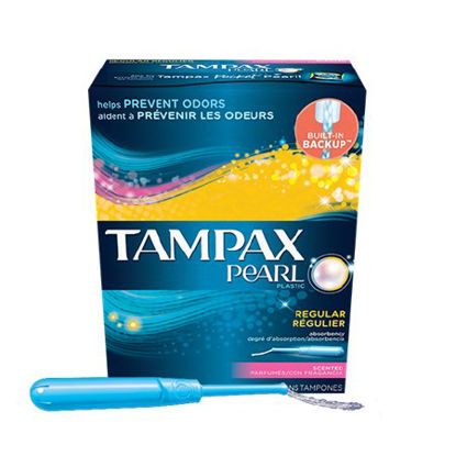 Picture of Tampon Tampax® Pearl Regular Absorbency Plastic Applicator Individually Wrapped07301000609