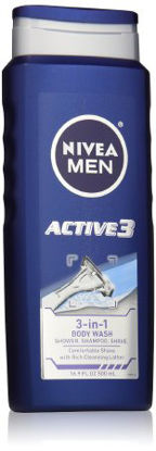 Picture of Shampoo and Body Wash Nivea® Men Active 3 16.9 oz. Flip Top Bottle Scented072140120344