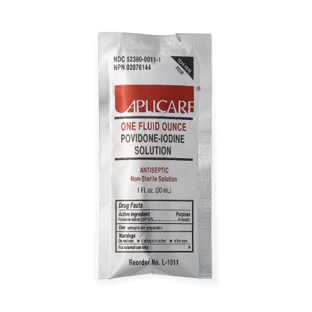 Picture of Skin Prep Solution Aplicare® 1 oz. Individual Packet 10% Strength Povidone-Iodine NonSterileL-1011