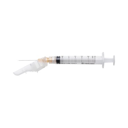 Picture of Syringe with Hypodermic Needle SurGuard® 3 mL 25 Gauge 1 Inch Detachable Needle Hinged Safety NeedleSG3-03L2525