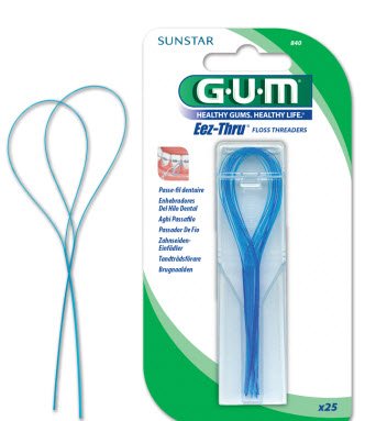 Picture of Dental Floss Threader G·U·M™ EeZ-Thru™ Satin Mint Flavor07094209840