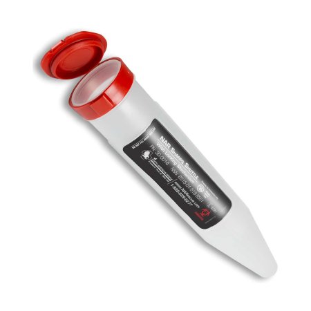 Picture of Pocket Shuttle Sharps Container NAR 1-1/4 D X 6-1/2 L Inch 6 Needles Translucent Base / Red Lid Vertical Entry Snap On Lid30-0014