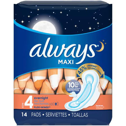 Picture of Feminine Pad Always® Maxi with Wings / Overnight Heavy Absorbency37000950899