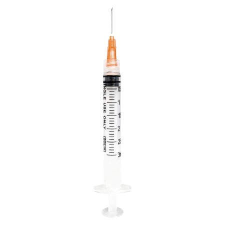 Picture of Syringe with Hypodermic Needle SOL-M™ 3 mL 25 Gauge 5/8 Inch Detachable Needle Without Safety1832558