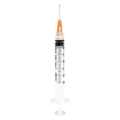 Picture of Syringe with Hypodermic Needle SOL-M™ 3 mL 25 Gauge 5/8 Inch Detachable Needle Without Safety1832558