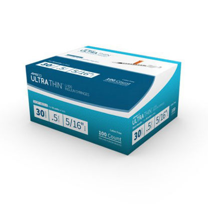 Picture of Insulin Syringe with Needle AIMSCO® 0.5 mL 30 Gauge 5/16 Inch Attached Needle Without Safety618