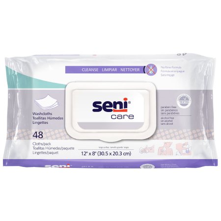 Picture of Rinse-Free Bath Wipe Seni® Care Soft Pack Allantoin / Vitamin E Scented 48 CountS-WA48-C11