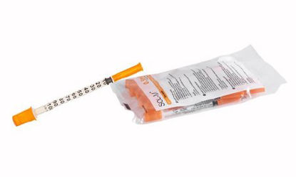 Picture of Insulin Syringe with Needle SOL-M™ 1 mL 30 Gauge 5/16 Inch Attached Needle Without Safety1613051B