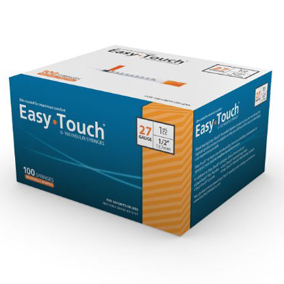 Picture of Insulin Syringe with Needle EasyTouch™ 1 mL 27 Gauge 1/2 Inch Attached Needle Without Safety627155