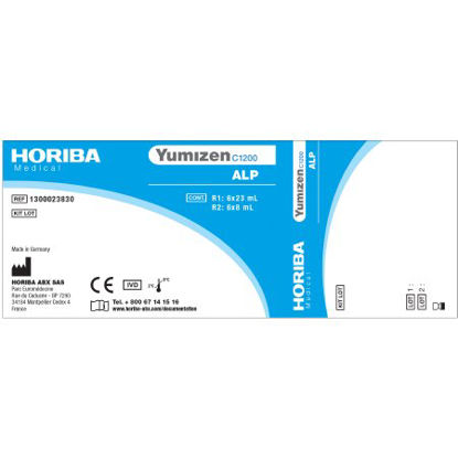 Picture of Reagent Yumizen C1200 General Chemistry Alkaline Phosphatase For use with Yumizen C1200 Clinical Chemistry Analyzer 6 X 220 Tests R1: 6 X 23 mL, R2: 6 X 8 mL1300023830