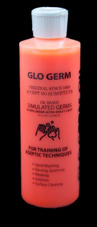 Picture of Germ Simulator Glo Germ™ 8 oz. Bottle Glo Germ Orange Powder / Mineral Oil NonSterileGG080