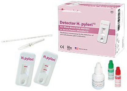 Picture of Rapid Test Kit Detector H. pylori™ Infectious Disease Immunoassay H. Pylori Whole Blood / Serum / Plasma Sample 10 TestsIHP-10