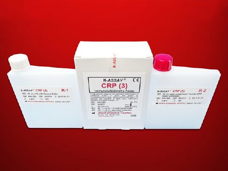 Picture of Reagent Kit K-ASSAY® Inflammation / Autoimmune Assay Wide Range C-Reactive Protein For Chemistry Analyzers Capable of Accurate Absorbance Readings at 540 nm 333 Tests R1 Buffer: 1 X 50 mL, R2 Antibody: 1 X 50 mLKAI-082