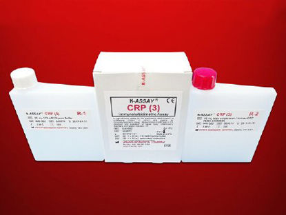 Picture of Reagent Kit K-ASSAY® Inflammation / Autoimmune Assay Wide Range C-Reactive Protein For Chemistry Analyzers Capable of Accurate Absorbance Readings at 540 nm 333 Tests R1 Buffer: 1 X 50 mL, R2 Antibody: 1 X 50 mLKAI-082
