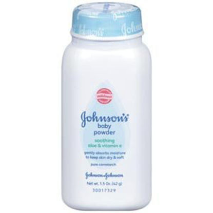 Picture of Baby Powder Johnson's® 1-1/2 oz. Scented Shaker Bottle Cornstarch / Aloe / Vitamin E10381370052569