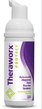 Picture of Rinse-Free Cleanser Theraworx® Protect Advanced Hygiene and Barrier System Foaming 1.7 oz. Pump Bottle UnscentedHXC-02ZFF