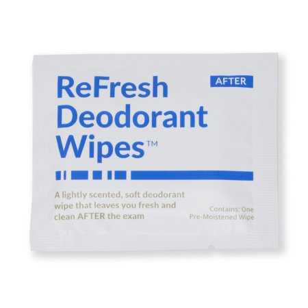 Picture of Mammography Wipe Refresh Deodorant Wipes™ Individual Packet Water / Alcohol / Potassium Sorbate Lavender Scent 50 CountSTJ-9112