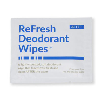 Picture of Mammography Wipe Refresh Deodorant Wipes™ Individual Packet Water / Alcohol / Potassium Sorbate Lavender Scent 50 CountSTJ-9112