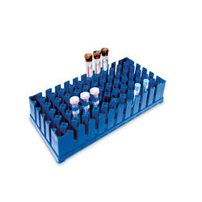Picture of Test Tube Rack SmoothRack™ 72 Place 10 to 17 mm Tube Size Blue 2-1/2 X 5 X 9-3/4 InchSB46775