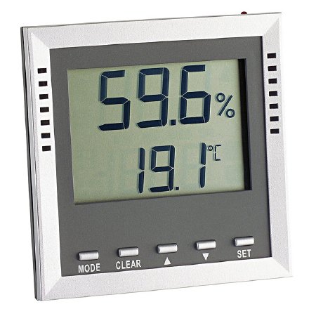 Picture of Digital Thermometer / Hygrometer with Alarm Thermco® Fahrenheit / Celsius -40° to 158°F (-40° to 70°C) Battery OperatedACCDTA100