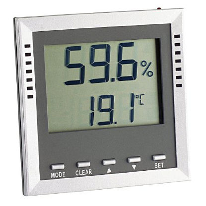 Picture of Digital Thermometer / Hygrometer with Alarm Thermco® Fahrenheit / Celsius -40° to 158°F (-40° to 70°C) Battery OperatedACCDTA100