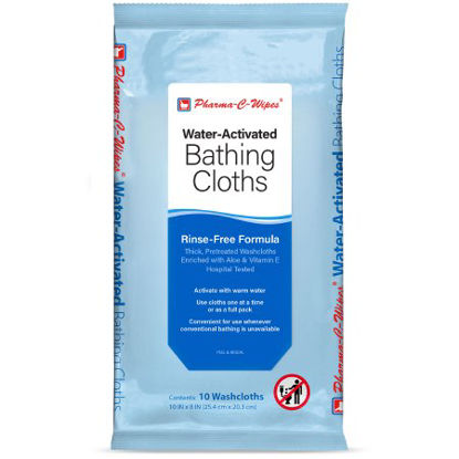 Picture of Rinse-Free Bath Wipe Pharma-C-Wipes® Soft Pack Water / Propylene Glycol / Glycerin / Cocamidopropyl Betaine / Aloe / Vitamin E Scented 10 Count63-200991