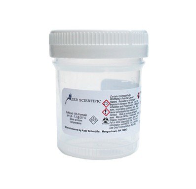 Picture of Prefilled Formalin Container Formalock™ Polypropylene 30 mL Fill in 60 mL (2 oz.) Screw Cap Warning Label NonSterilePFNBF-60