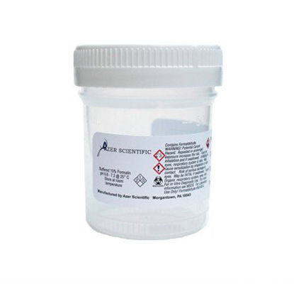 Picture of Prefilled Formalin Container Formalock™ Polypropylene 30 mL Fill in 60 mL (2 oz.) Screw Cap Warning Label NonSterilePFNBF-60