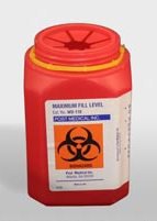 Picture of Sharps Container 1 Quart Red Base / Translucent Lid Vertical EntryWD-110