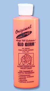 Picture of Germ Simulator Glo Germ™ 8 oz. Bottle Glo Germ White Powder / Purified Water NonSterileNC9023118