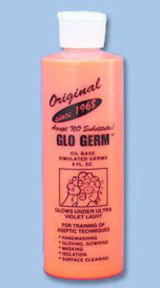 Picture of Germ Simulator Glo Germ™ 8 oz. Bottle Glo Germ White Powder / Purified Water NonSterileNC9023118