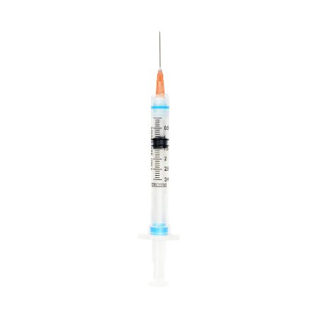 Picture of Syringe with Hypodermic Needle Sol-Care™ 3 mL 25 Gauge 1 Inch Detachable Needle Retractable Needle100079IM
