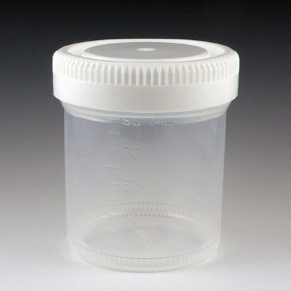 Picture of Specimen Container Tite-Rite™ 53 mm Opening Polypropylene 90 mL (3 oz.) Screw Cap Unprinted NonSterile6525