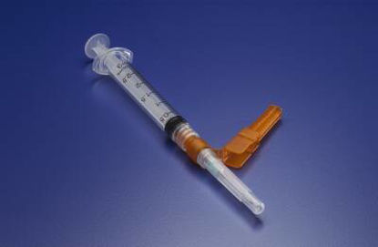 Picture of Syringe with Hypodermic Needle Needle-Pro® 3 mL 23 Gauge 1 Inch Detachable Needle Hinged Safety Needle4236