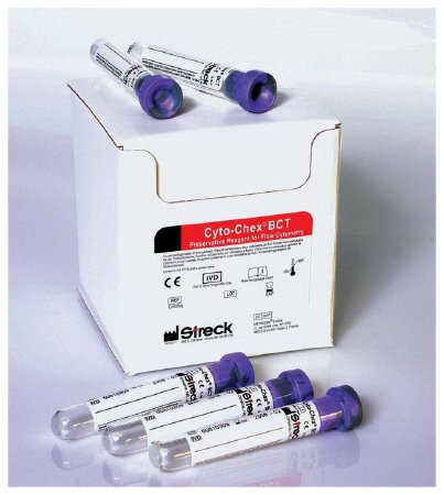 Picture of Cyto-Chex® BCT Venous Blood Collection Tube Hematology K3 EDTA / Immunophenotyping Preservative Additive 5 mL Purple Conventional Closure Glass Tube11716358