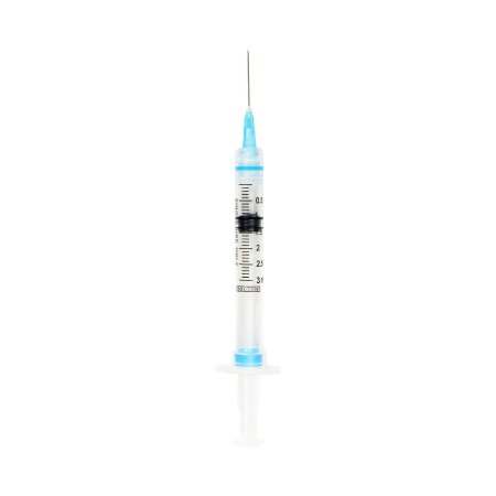 Picture of Syringe with Hypodermic Needle Sol-Care™ 3 mL 23 Gauge 1 Inch Detachable Needle Retractable Needle100077IM