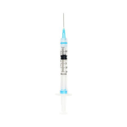 Picture of Syringe with Hypodermic Needle Sol-Care™ 3 mL 23 Gauge 1 Inch Detachable Needle Retractable Needle100077IM