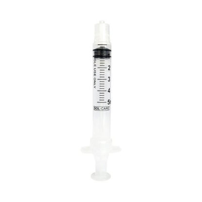 Picture of General Purpose Syringe Sol-Care™ 5 mL Individual Pack Luer Lock Tip Retractable Safety120007IM