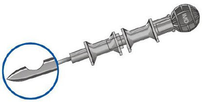 Picture of Spinal Needle with Introducer Gertie Marx™ 24 Gauge 5 Inch Pencil Point , Magnifying Hub TypeGM24124-I