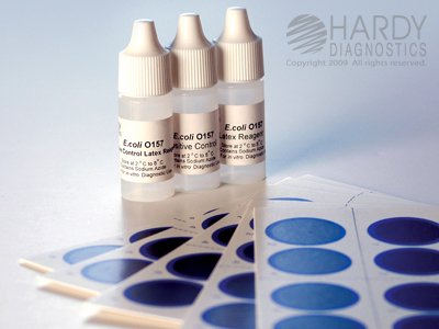 Picture of Rapid Test Kit E. coliPRO™ O157 Latex Agglutination Test E. Coli O157 Bacteria Colony Sample 50 TestsPL070HD