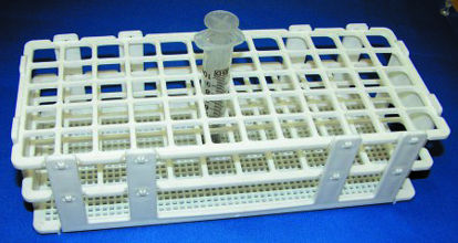 Picture of Syringe Rack 60 cc, White, Plastic, 2.6 X 4.1 X 9.7 Inch, Stackable, Autoclavable3-S-R60
