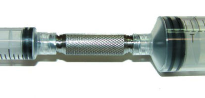 Picture of Syringe Transfer Connector 3 mm, Metal, Luer Lock to Luer Lock3-T-TLL3