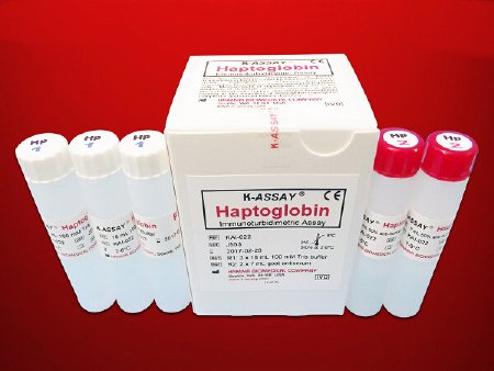 Picture of Reagent Kit K-ASSAY® Anemia / Specific Protein Test Haptoglobin For Chemistry Analyzers 200 Tests 3 X 18 mLKAI-022