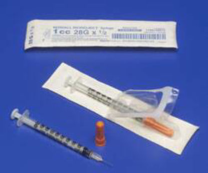 Picture of Insulin Syringe with Needle Monoject™ 0.3 mL 30 Gauge 5/16 Inch Attached Needle Without Safety8881600800