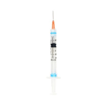 Picture of Syringe with Hypodermic Needle Sol-Care™ 3 mL 25 Gauge 5/8 Inch Detachable Needle Retractable Needle100078IM