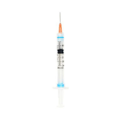 Picture of Syringe with Hypodermic Needle Sol-Care™ 3 mL 25 Gauge 5/8 Inch Detachable Needle Retractable Needle100078IM