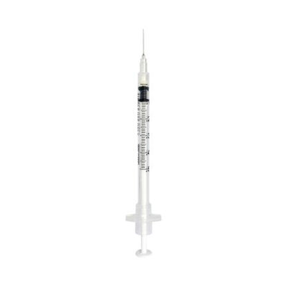 Picture of Tuberculin Syringe with Needle Sol-Care™ 0.5 mL 27 Gauge 1/2 Inch Attached Needle Retractable Needle100090IM