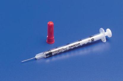 Picture of Tuberculin Syringe with Needle Monoject™ 0.5 mL 28 Gauge 1/2 Inch Attached Needle Without Safety8881500105