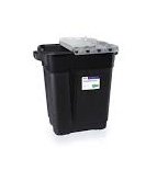 Picture of RCRA Waste Container Recykleen™ 23-1/2 H X 20 W X 14-3/4 D Inch 17 Gallon Black Base / Translucent Top Vertical Entry Gasketed Hinged Lid305071